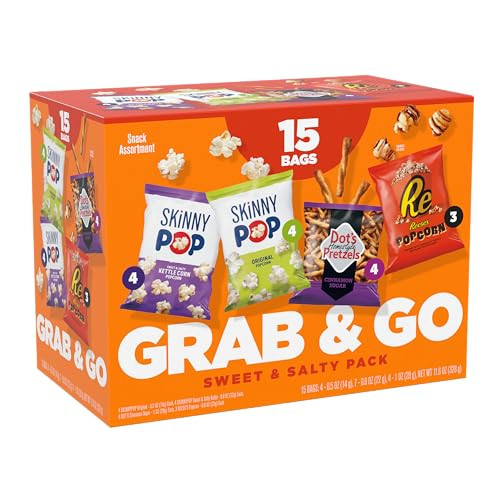 SkinnyPop Sweet & Variety Pack Snacks, 15-Count