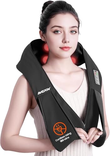 AMZPONY Cordless Neck Massager with Heat Kneading Deal