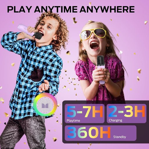 Monster Mini Karaoke Machine for Kids and Adults