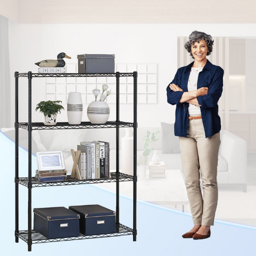 BestOffice 4-Shelf Wire Shelving Unit