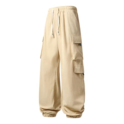 Corduroy Cargo Loose Fit Drawstring Joggers Deal