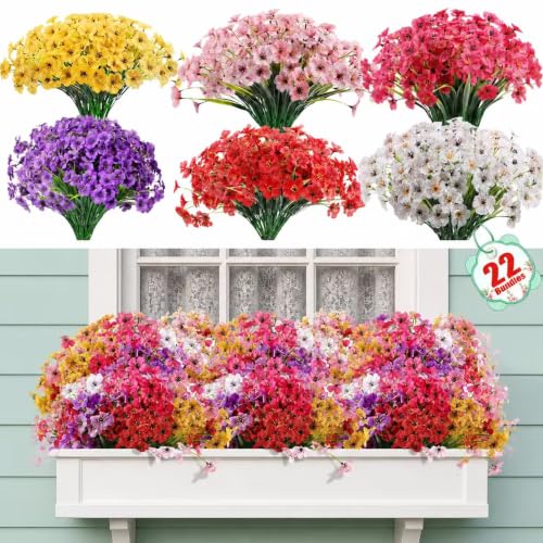 Powbrace Artificial Silk Flowers 22-Pack