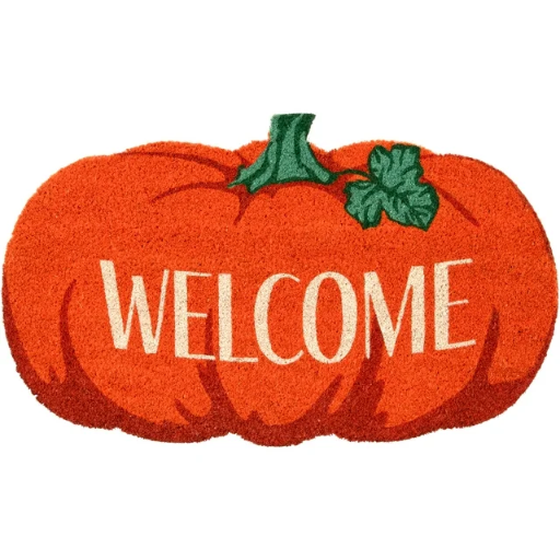 Way to Celebrate Pumpkin Outdoor Coir Mat