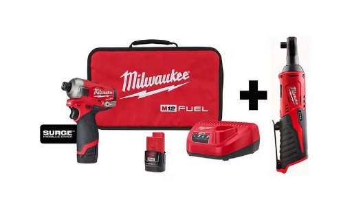 Milwaukee M12 FUEL SURGE Impact Driver Compact Kit w/ M12 3/8" Ratchet