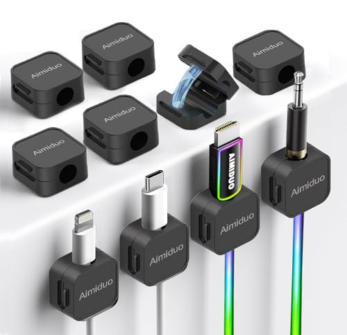 Aimiduo Adhesive Magnetic Cable Clips (10-Pack)