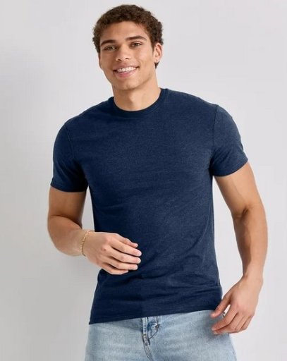 Hanes Originals Men's T-Shirt Short Sleeve Tri-Blend Crewneck Modern Fit