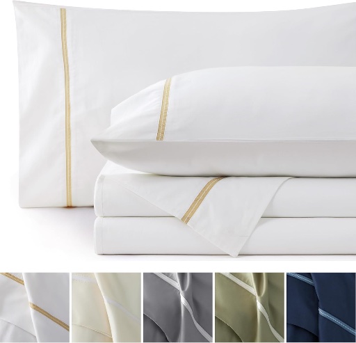Bedsure 500TC 100% Cotton Sheets - Queen