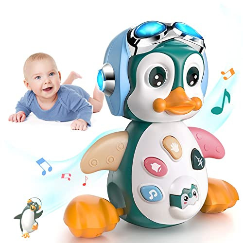 Moontoy Musical Penguin Crawly Baby Toy