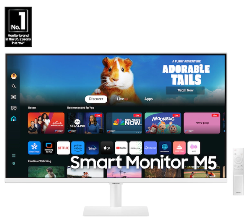 Samsung 27" Smart Monitor with Streaming TV and Speakers