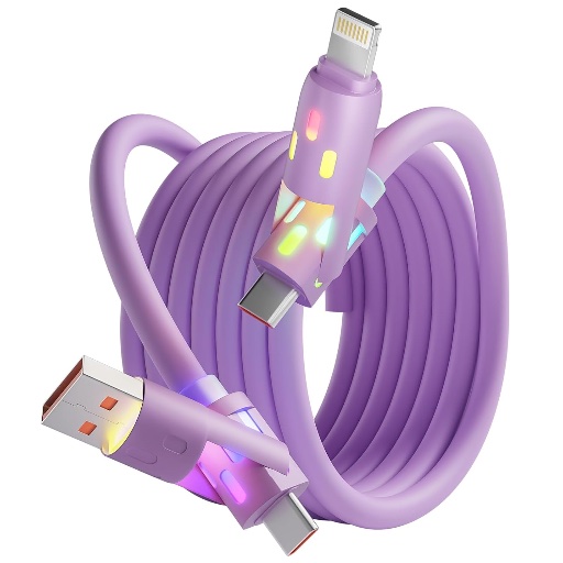 Multi-Device Fast Charging Cable with Light