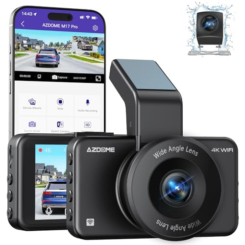 AZDOME M17Pro 4K Dashcam with WiFi 6 and ADAS