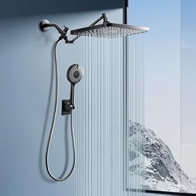 Rain Shower Head with Handheld Spray