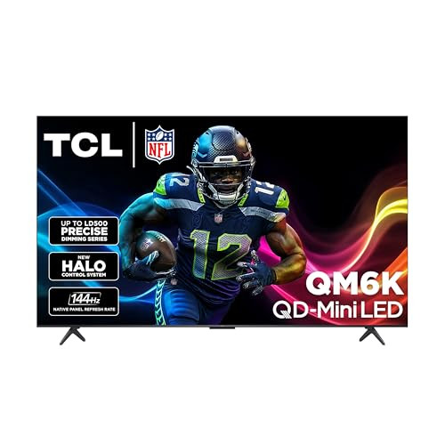 65" TCL QM6K QD-Mini LED 4K Smart Dolby Vision IQ 144Hz TV