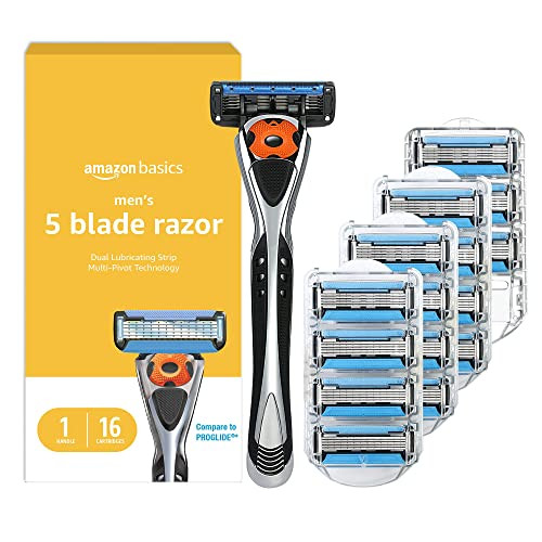 Amazon Basics 5-Blade MotionSphere Men's Razor with Cartridges