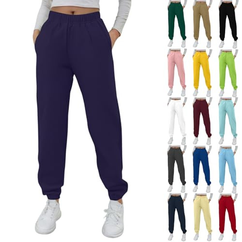 Women's High Waisted Baggy Fleece Joggers