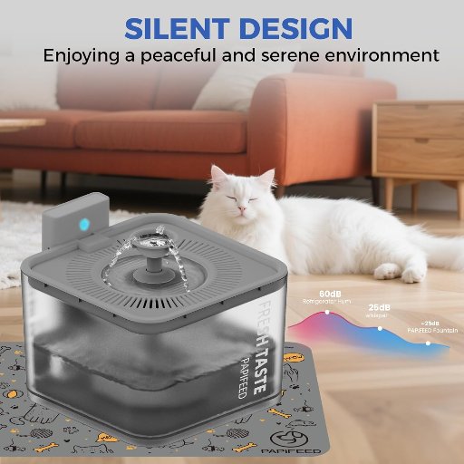 Papifeed 106 Oz. Wireless Pet Water Fountain