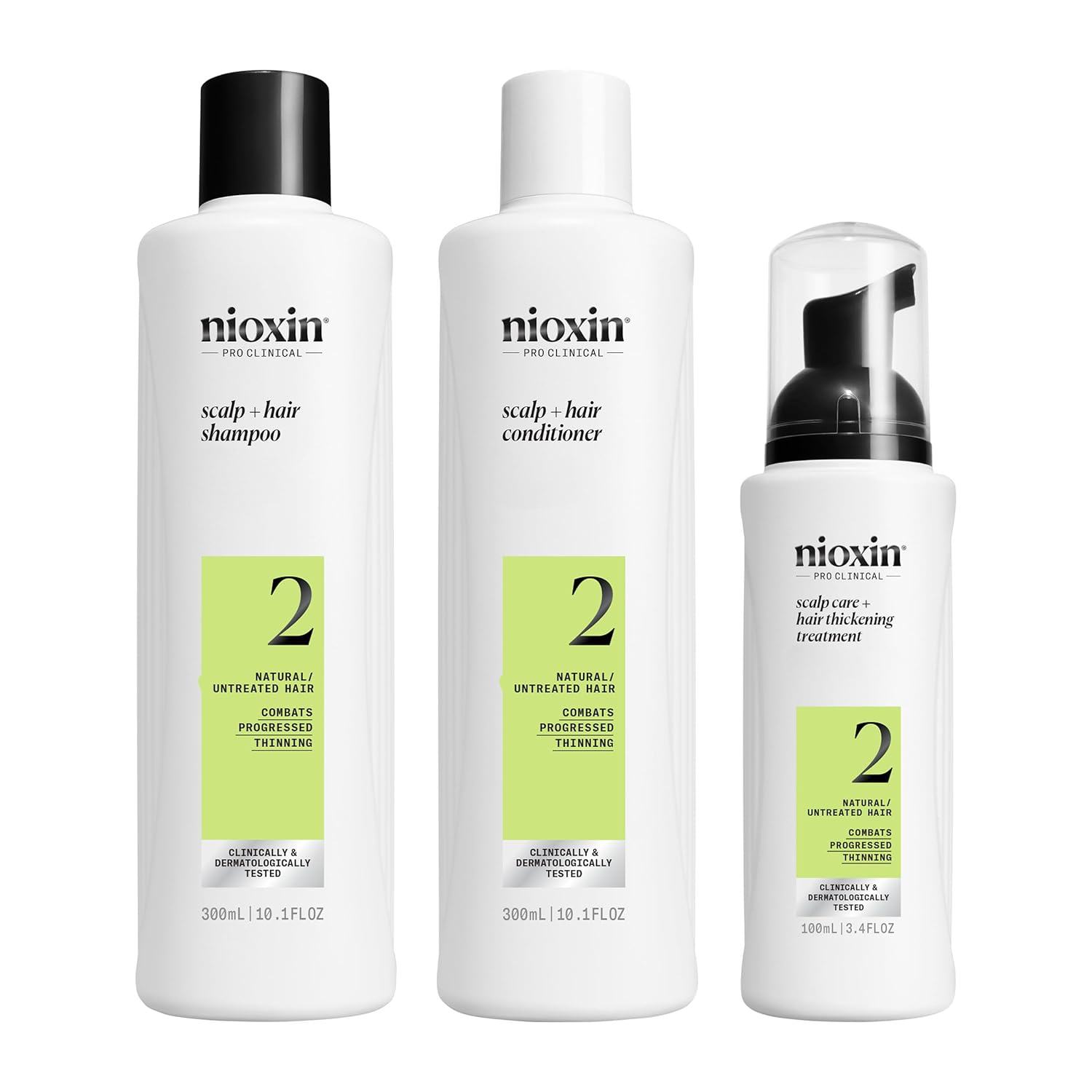 Nioxin System 2 for Thinning Natural Hair, 3-Month Supply