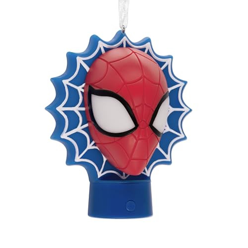 Hallmark Marvel Spider-Man Face on Web Christmas Ornament