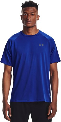 Under Armour Men's Tech 2.0 V-Neck T-Shirt (Blue, XL)