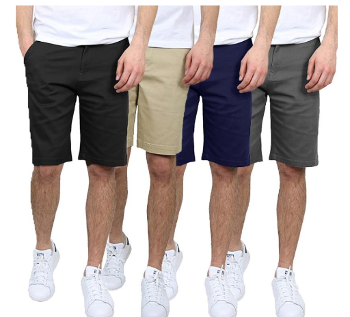 Men's Assorted Flex Stretch Chino Shorts - 3 Pack