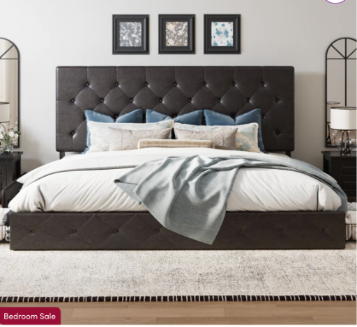 Mercury Row Silvester Upholstered Platform Storage Bed