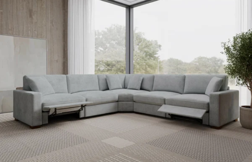 Henredon Selene 3-piece Sectional with Power Footrests