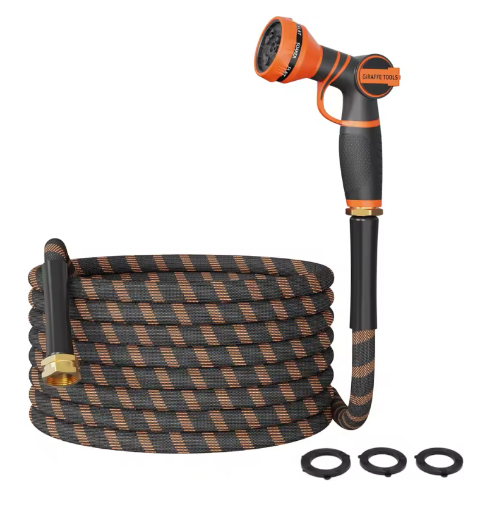 Giraffe Tools Garden Hose with 9 Spray Nozzle