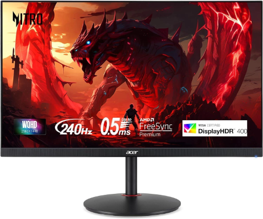 Certified Refurbished 27" Acer Nitro XV2 2560x1440 240Hz Gaming Monitor