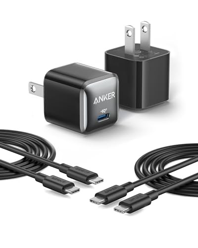 2-Pack Anker 511 Nano Pro 20W USB-C Charger Block w/ 2x Cables