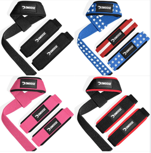 DMoose Fitness Weightlifting & Powerlifting Straps 24" (Pair) - Many Colors