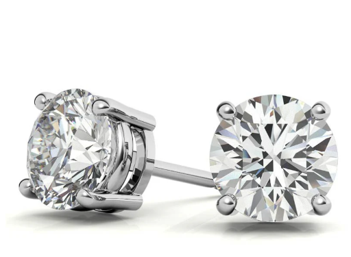 3.00 CTW Diamond Stud Earrings AGI Certified - White or Yellow Gold