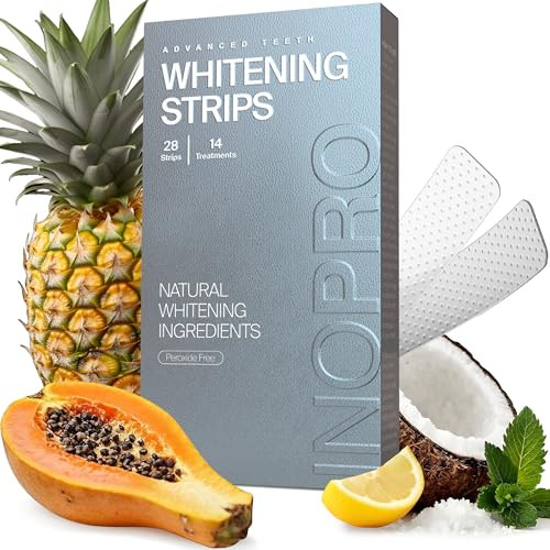 InoPro Natural Teeth Whitening Strips, 14 Treatments
