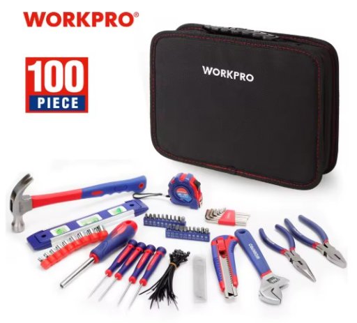 WORKPRO 100-Piece Household Tool Set