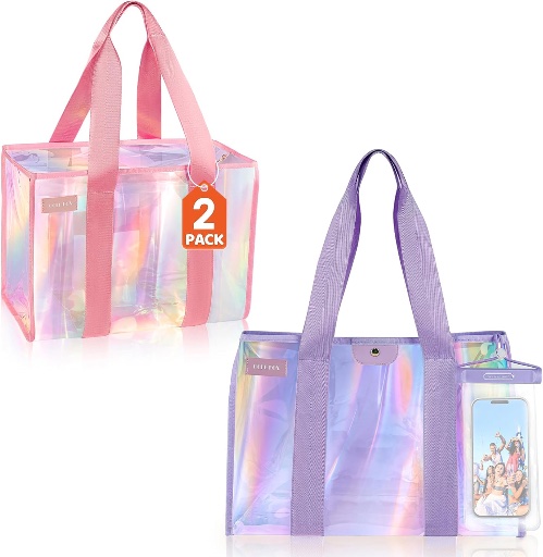 Iridescent Beach Bag Set - 2 Piece