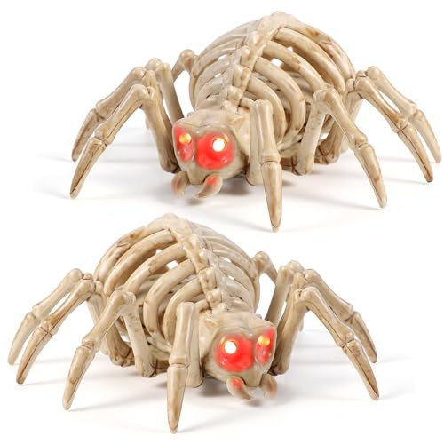 JOYIN 2 PC, 4.5" Halloween Spider Skeleton Decoration