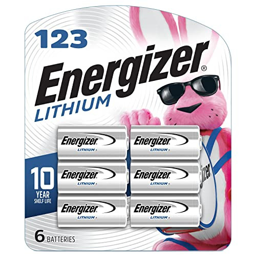 Energizer 123 Batteries, Lithium CR123A Battery, 6 Count