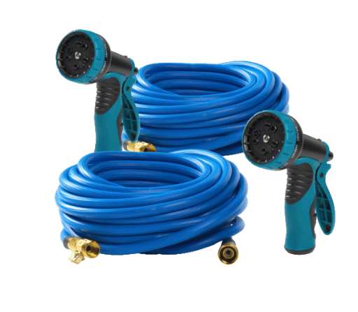 Expandable 100' Garden Hose Set with Nozzles (2-Pack)