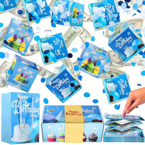Surprise Money Gift Box with Confetti, 12 Count