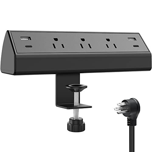 Desktop Mount Surge Protector with Fast Charging