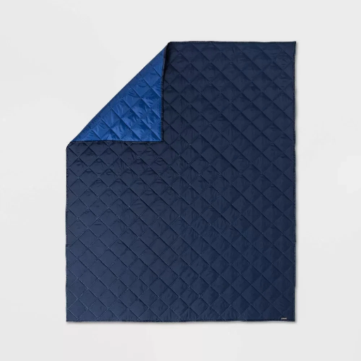 60"x72" Embark Water-Repellent Tailgate Camping Outdoor Throw Blanket (Blue)