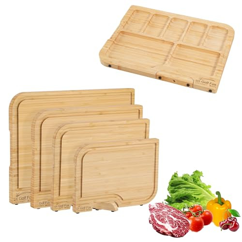 4-PCS Bamboo Cutting Board Set