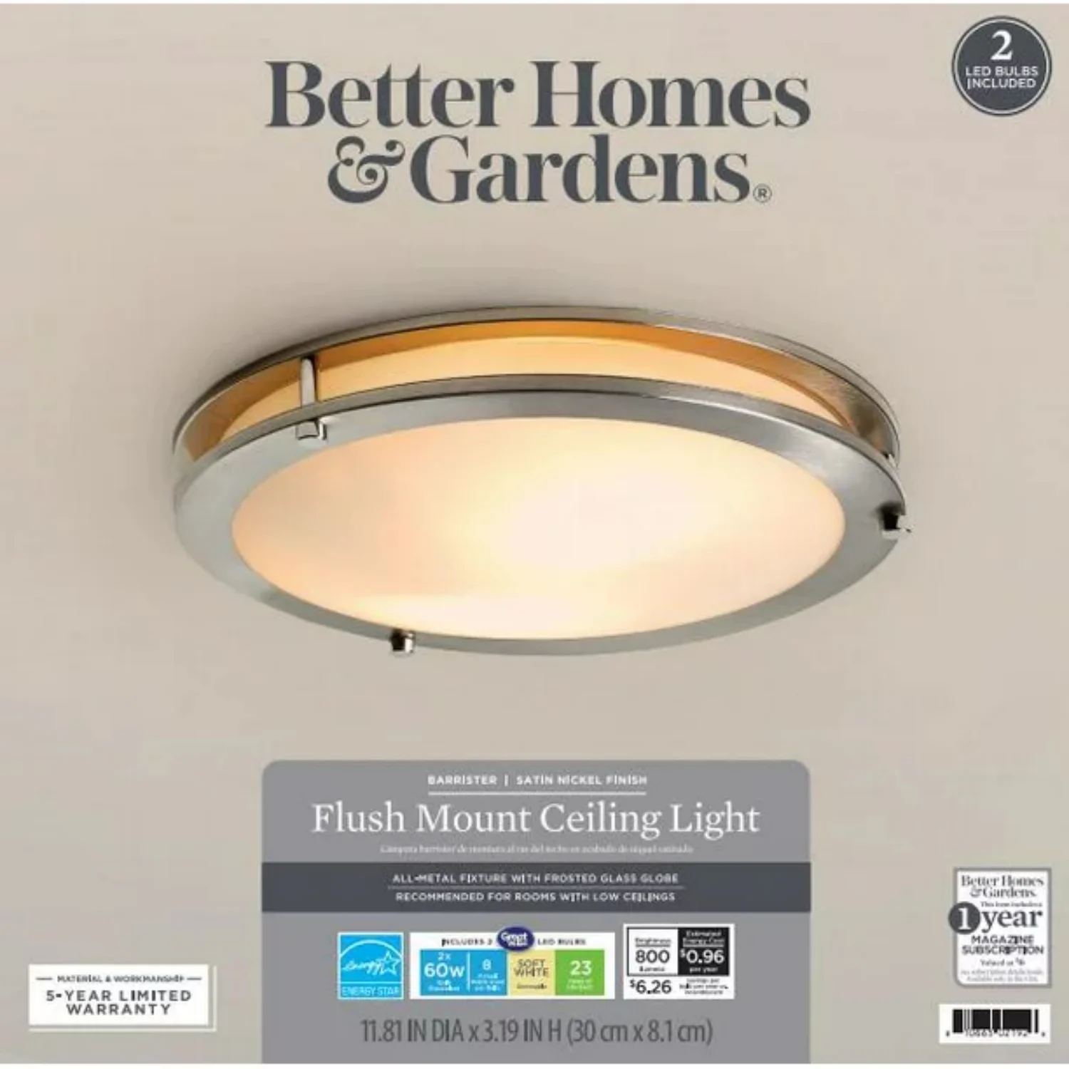 Better Homes & Gardens Round LED Ceiling Light