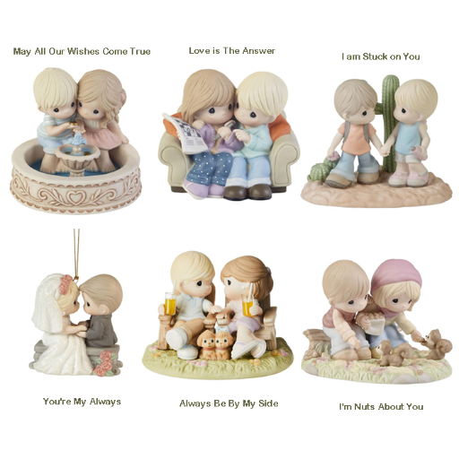 Precious Moments Bisque Porcelain Collectible Figurines