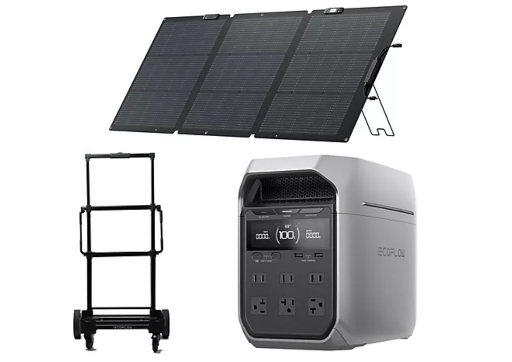 Ecoflow Delta 3 Plus 1000Wh Power Station with Trolley & 160W Solar Panel