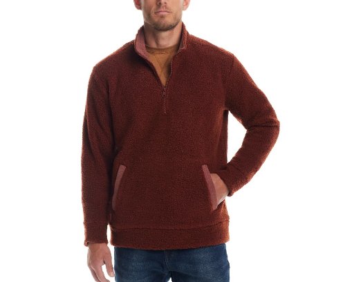Weatherproof Vintage Men's Teddy 1/4-Zip Long Sleeve Sweater