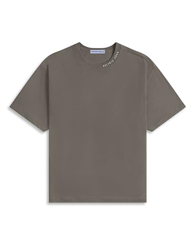 Aelfric Eden Men Crewneck Cotton Short Sleeve Solid Midweight T Dark Grey L Deal