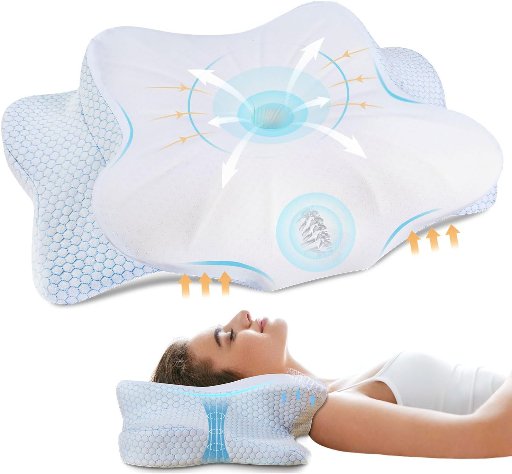 FAIORD Ergonomic Contour Memory Foam Pillow