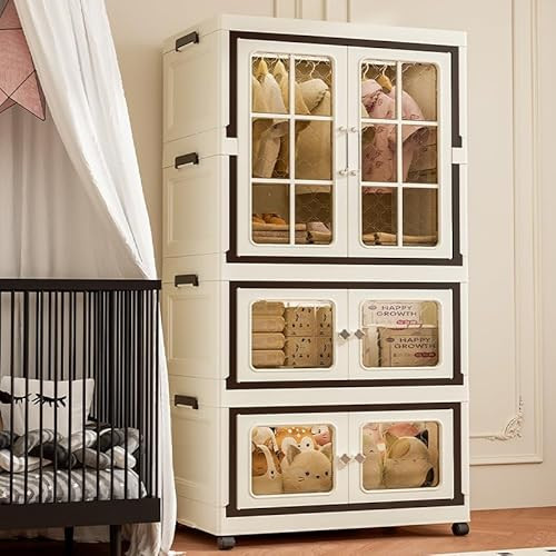 Stackable Storage Bins with Lids and Wheels
