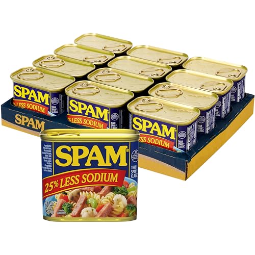 SPAM 25% Less Sodium Canned Meat 12-Pack
