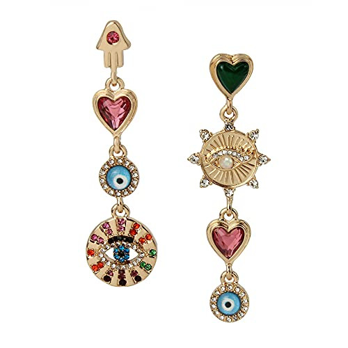 Betsey Johnson Womens Evil Eye Linear Earrings
